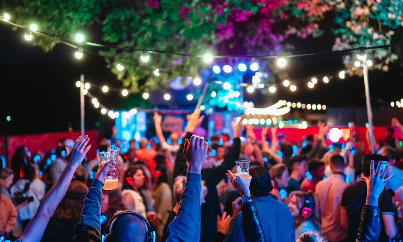 TAPT Festival sfeer in de avond op de dansvloer